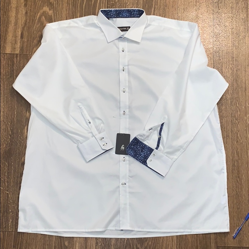 Jacques Britt premium finish white button down